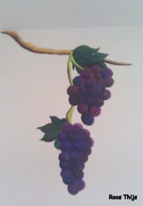 druiven muurschildering